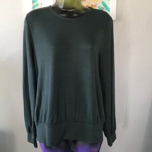 Dark Green Long Sleeve Top